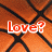 A basketball-themed animated icon with red text on a brown leather background, displaying sequential phrases.