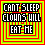 A 45x45 pixel animated contact sheet showing two frames of a text-based buddy icon with alternating color schemes on a striped background.