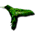 Four distinct poses of a green hummingbird with black wing tips and a white beak against a white background.