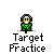 Pixel art character in green outfit with yellow face and headphones, transitioning to white figure with red checkered chest on gray background.