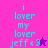 Pixelated text reads "i lover my lover jeff<3" with a star symbol, displayed on a split pink and purple background.