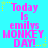 A static image with a bright cyan background displays repeated text in pink and yellow pixelated font, surrounded by small star shapes.