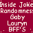 Static image with repeating text on a solid red background, featuring white pixelated lettering