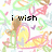 Pixelated image with colorful abstract background and text reading 'i wish i could <3 tell him....'