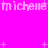 Pixelated text and star shapes on a bright pink background with no visible animation changes.