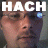 A four- image with white text overlays reading HACH, IS, GOD, and a blank , featuring a person in a light-colored shirt and dark collar