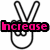 A black-and-white peace sign hand gesture with pink text overlays reading 'Increase', 'the', and 'peace.'