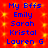 Red background with yellow sparkles and blue text listing names under 'My Bffs' header.