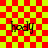 Red and yellow checkered background with four instances of the word 'hody' in black text, each with a different orange overlay pattern