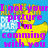 Yellow rubber duck with red bow on blue background, displaying purple text phrases