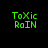 Four display "ToXic RoIN" text in green pixelated font against varying green and black backgrounds with differing text opacity levels