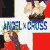 Animated sequence showing multiple character pairs in various poses with text "ANGEL x CROSS" visible in one frame.