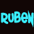 Animated contact sheet of Ruben Studdard's face with repeating 'RUBENROCKS' text in cyan, arranged in a 4x3 grid across sampled frames showing facial expression changes and partial cropping.