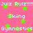 Pixelated text and green stars on a pink background with repeated phrases.