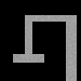 gray L-shaped structures with yellow and red pixelated elements changing across on a black background