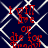 Red text on dark blue background with white geometric lines, repeating 'I will be or die for' in pixelated font across four identical