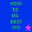 Pixelated green text 'NICK IS DA BEST !!!!!' on blue and pink backgrounds with a star icon changing color.
