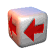 A sequence of four 3D-rendered cubes with red arrows on their faces, showing progressive rotation from left to right.