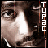 A 3x2 contact sheet of six animated frames showing a pixelated close-up of a person's face with vertical text "TUPAC" on the right side, each frame displaying subtle facial feature variations and digital glitch effects.