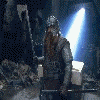 A static image of a bearded figure in medieval armor holding a large axe, with a green background and repeated 'Girli' text elements.