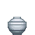 Pixel art monkey with brown ears and cheeks emerges from a silver bowl, showing multiple expressions including closed eyes, open mouth, and neutral face.