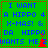 Green background with blue pixelated text reading "I WANT A HIPPO 4 X-MAS! & DA HIPPO WANTS ME" and red dotted border, animated red pixel changes in text.