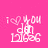 Pixelated pink background with white text reading 'I love you' and 'do you love me?' in a stylized, overlapping font.