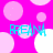 A static image with a bright pink background featuring scattered light pink and white circles, overlaid with cyan text reading "BRENA" in four locations.