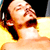 A 2x2 contact sheet of a pixelated animated icon featuring a shirtless man with dark hair and beard on the left, and