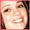 Four pixelated close-up of a person's face showing different expressions and angles within a pink border