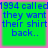 Green square with blue text reading '1994 called they want their shirt back..' on a pink background.