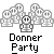 Pixelated character with two dots for eyes and a small mouth, surrounded by multiple smaller identical figures on gray background.