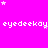 A static image with a bright pink background featuring repeated white text 'eyedeekay' and scattered star shapes in varying sizes.