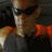 A pixelated figure with orange hair and dark sunglasses wears a black shirt, shown in four sequential poses against a dark background.
