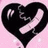 Black heart with white bandage on pink background, text reads 'he replaced my broken heart!', 'guess who did it...', and 'Parker Roetken!' in pixelated font.