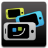 Pixelated icon showing three overlapping mobile devices with distinct colored borders against a dark background.