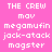 Pixelated text on a pink background with repeated phrases in white block letters, arranged in two vertical