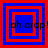 Four identical square display red and blue concentric squares with "oh crap!" text overlaid on each 's center
