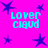 Bright pink background with blue star shapes and cyan text reading 'Lover cloud' in four quadrants.