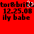Red background with black pixelated text reading 'tor&britt', '12.25.08', and 'ily babe' in two side-by-side , each containing identical text