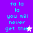 Pixelated cyan text on purple background with two star icons, one white and one pink, in a repeated pattern.