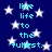 Blue background with white stars and cyan text repeating 'live life to the fullest.' in a pattern