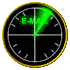 Circular gauge with black face, yellow border, and green 'E-MAIL' text; a bright green pointer rotates clockwise through multiple positions.
