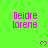 Bright green background with repeated pink text 'Deidre Lorene' and small pixelated hearts in a pattern