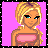 Pixel art contact sheet showing a blonde female character in multiple frames with pink background and text banners reading "Pedro Rocks !!!!!!!" and "Vote For Pedro".