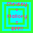 Four identical pixel-art display 'Chrissy + Mallory = BFF!!' text with alternating green and blue backgrounds and nested square borders