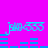 Pixelated cyan text 'jimmy666' and blue horizontal bars on a solid magenta background with visible animation changes.