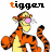 Animated contact sheet of Tigger character from Winnie the Pooh in various running poses with text variations above and below each frame.