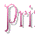 Animated text icon displaying "Princess" in stylized pink and purple lettering with pixelated dithering effects across four frames.