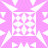 A static pixel art design featuring a central white square with pink butterfly patterns surrounded by four white arrow shapes on a solid pink background.